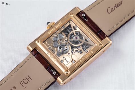 cartier tank mc skeleton replica|cartier tank mc movements.